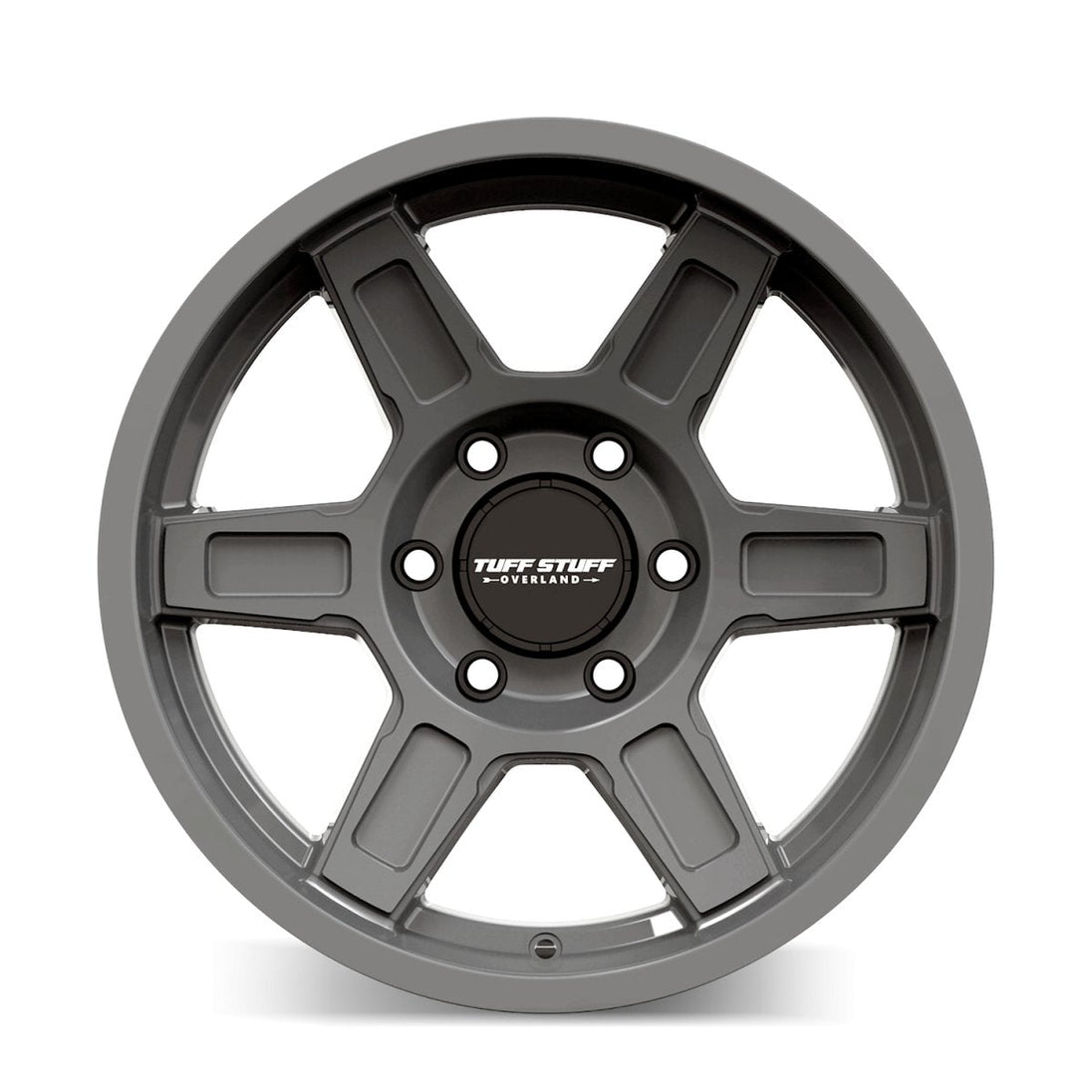 Tuff 17 Inch Rim Tuff Stuff Overland Ascent Wheel 17x8.5, Alpha Gray, Aluminum